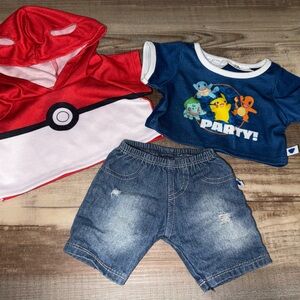 Red and Blue Pokemon Outfit Set
